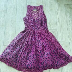 NWOT Oh my Frock Tracey Reese Purple Lace Dress Size 0